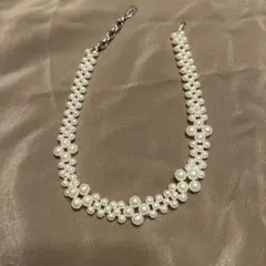 ホワイトパール チョーカー　イミテーション