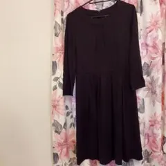 courreges　黒シルクワンピース