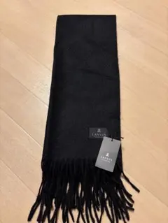 LANVIN カシミヤ100% 大判 ショール ストール フリンジ ランバン 黒