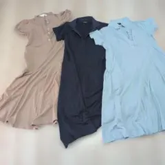 マタニティ ロングワンピース 3色セット