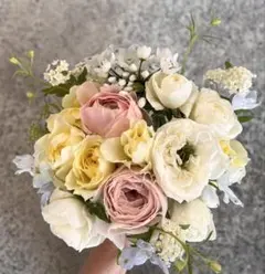 シャーベットカラーのブーケ　切花セット　スプレーバラ　生花　ネコポス