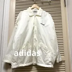 adidas L ホワイト ナイロンジャケット　42
