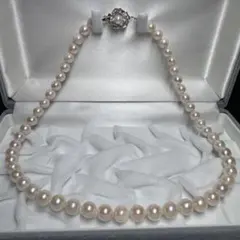 【美品⭐️】 本真珠 パールネックレス 7.1~7.5mm silver 刻印