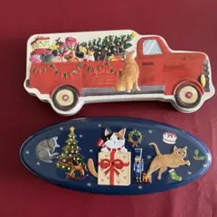 カルディ　クリスマスデザインの空き缶セット