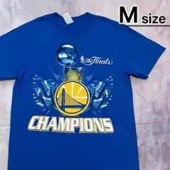 USA古着　Tシャツ　M　ブルー　青　NBA　ゴールデンステート・ウォリアーズ