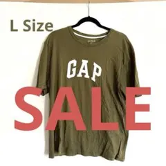 GAP ギャップ ロゴTシャツ 半袖 カーキ Lサイズ メンズ レディース　古着のサムネイル