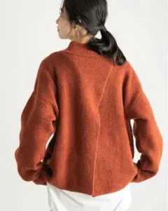 美品lowrysfarm 2wayニット　オレンジ