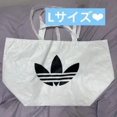 アディダス エコバッグ ショッパー 大人気 Lサイズ 大容量 adidas 白