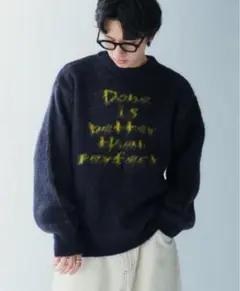 【 完売品・タグ付き新品 】シャギーメッセージ ロゴニット