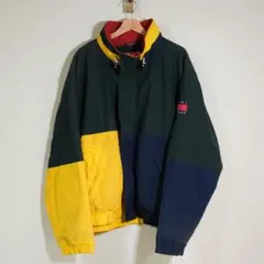 90s TOMMY HILFIGER 中綿ジャケット クレイジーパターン L