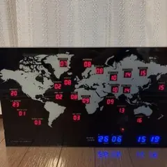 LED デジタル式世界時計　ミニワールドタイム　ACL-057 デジタルクロックのサムネイル