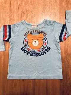 【送料込】HOT BISCUITS Tシャツ 80 ミキハウス くま 水色 95のサムネイル