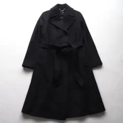 ローレン ラルフローレン イタリア生地 ウール カシミヤ ロングコート 黒