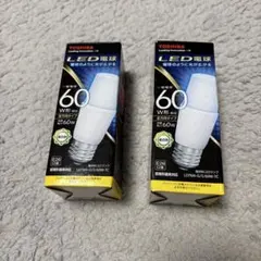 未使用TOSHIBA LED電球 LDT6N-G/S/60W 昼白色 2個セット