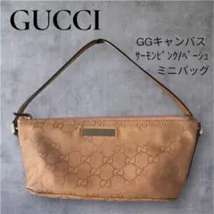 GUCCI グッチ GGキャンバス ミニバッグ アクセサリーポーチ ピンク