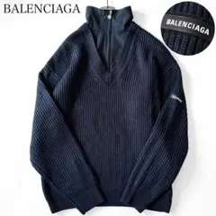 【20AW】BALENCIAGA レイヤード ハーフジップ ニット ハイネックのサムネイル
