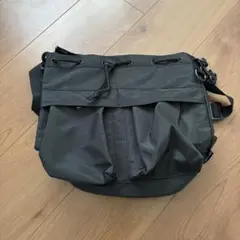 巾着ショルダーバッグ ダークグレー