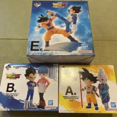一番くじドラゴンボール フィギュア3点セット　孫悟空　ベジータ　界王神　ブルマ
