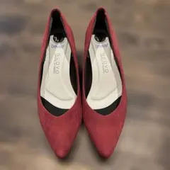 ノーボ　スウェード　パンプス　赤