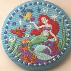 【ディズニー刺繍缶バッジ2】リトルマーメイド＆ピーターパン　2個セット