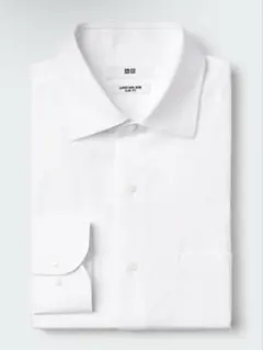 【UNIQLO】スーパーノンアイロンスリムシャツ/セミワイド ホワイト Mサイズ