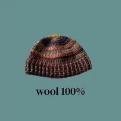 No.157 ビーニー ニット帽 クラッシャーハット ハンドメイド ハット 帽子