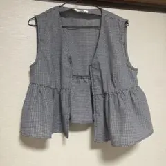 千鳥柄 ベスト