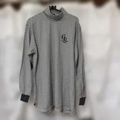 マンシングウェア　ストライプ ハイネック長袖シャツ メンズウェアMA