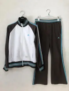 アディダス セットアップ ジャージ上下 ホワイト ブラウン