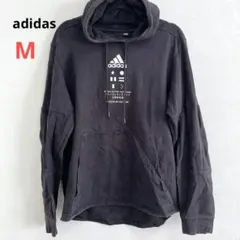一点もの⭐️adidas アディダス 【M】フード付きパーカー 黒 ブラック レア