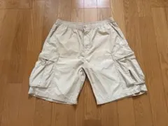 GU ワイドカーゴハーフパンツ XL ベージュ