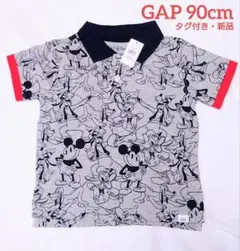 タグ付き 新品 GAP 100cm ミッキー プリント ポロ シャツ