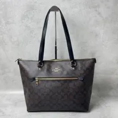 COACH コーチ F72351 レザー スクエア ショルダーバッグ ネイビー 