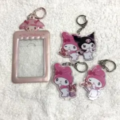 マイメロ クロミ メロクロ アクキー チェキキーホルダー セット