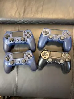 【ジャンク品】純正PS4 コントローラー 2個 社外2個セット