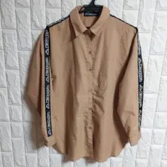 CECIL McBEE　Kappa　コラボ　長袖　シャツ　ブラウン系　M　63
