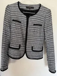 フォーマル ノーカラージャケット ツイード7号