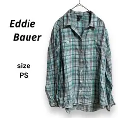 【エディーバウアー】長袖シャツ チェック グレンチェック テンセル PS
