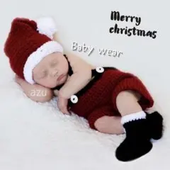 新品❣️即発送 ベビー服 赤 ニットサンタセット クリスマス コスプレ お洒落