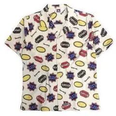 【新品】BEN DAVIS　ベンデイビス　シャツ　ロゴ　レトロ 総柄　Mサイズ
