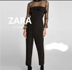 ZARA BASIC ジャンプスーツ　オールインワン　フォーマルドレス　ドット