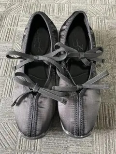 LE TALON ルタロン Lダブルリボンバレリーナ ブラック　23