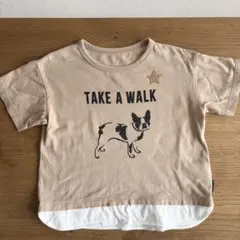 GITA 犬プリント切り替えTシャツ 名札ピン刺しあり⭐︎サイズ100のサムネイル