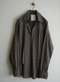 BLACKBIRD ブラックバード 23SS 日本製 fake pullover shirt デニム フェイクプルオーバーシャツ B-001-S02 1 Indigo 長袖 WHITE ALBUM. トップス【中古】【BLACKBIRD】 BLACKBIRD – fake pullover shirt – | WHITE ALBUM.