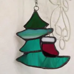 ステンドグラス　クリスマスツリー　1