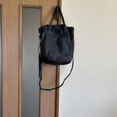 ドローストリング ショルダーバッグ ブラック