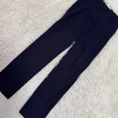 MaxMara パンツ ネイビー 42 キレイめ オフィス シンプル タック入りのサムネイル