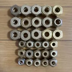 エアコン配管用 真鍮フレアナット 【2部4部】セットまとめ売り