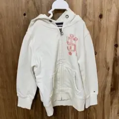 【 3037番】tommy hilfiger パーカー　104 ホワイト　秋冬