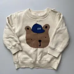 GAP 12-18ヶ月 クマ刺繍ニットセーター　ブラウンベア